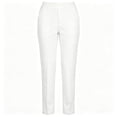 thumbnail image 5 of ZunFeo Womens High Waisted Straight Leg Pants with Pockets Cream White Elastic Waist Pull On Stretchy Casual Trousers for Business Office Work Everyday Spring Summer,Size M, 5 of 6