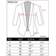 thumbnail image 6 of Made by Johnny Women's 3/4 Sleeve Blazer Open Front Cardigan Jacket Work Office Blazer L BLACK, 6 of 6