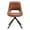 Faux Leather Brown, variant on Zesthouse Swivel Desk Chair No Wheels, Modern Faux Leather Task Chair with Hollow Back, Armless Upholstered Office Chair for Home Office, Living Room, Bedroom, Brown