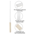 thumbnail image 2 of YSTIANN Ensemble de 40 Brochettes BBQ avec Manche en Bois Résistant à la Chaleur, Brochettes Métalliques Réutilisables pour Grillades - Aiguilles Rondes 30cm/11.81 Pouces WJ85-2160, 2 of 8