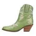 thumbnail image 2 of Dingo Womens Primrose Embroidered Floral Snip Toe Cowboy Ankle Boot, 2 of 2