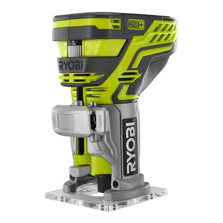 Ryobi P601 One+ 18-Volt Lithium Ion Cordless Fixed Base Trim Router with Tool Free Depth Adjustment (Tool Only) (New Open
