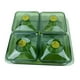 thumbnail image 1 of Plato de frutos secos, snacks, plato, caja de almacenamiento de alimentos, verde 4 rejillas, 1 of 9