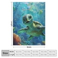thumbnail image 4 of Orinice  Cute Turtle Blanket Anti Pilling Throw Blankets Cozy Durable Blankets for Office Couch Cinema Gifts Bedroom Decor Plush Bed Blanket Quality Washable  60x80in, 4 of 6