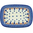 thumbnail image 2 of Polish Pottery 9¾-inch Platter (Winter Snow Theme) Hand Painted in Boleslawiec, Poland + Certificate of Authenticity, 2 of 6