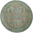 thumbnail image 2 of SAFAVIEH Valencia Grigor Traditional Polyester Area Rug, Steel Blue, 6'7" x 6'7" Round, 2 of 7