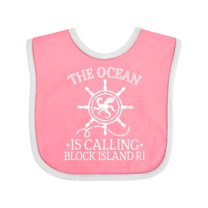 Inktastic Block Island Rhode Island Vacation Boys or Girls Baby Bib