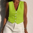 thumbnail image 2 of DondPO Womens Suit Vest Blazers For Women Womens Vest Top Plus Size Blazer Blazers For Women Business Casual Vest Top Summer Vests For Women 2025 Trendy Green S, 2 of 8