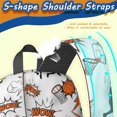 thumbnail image 5 of Basketball and Blast White Pattern 17" School Backpacks for Teens,Waterproof Oxford Fabric,S-Shape Padded Straps for School,Travel,Hiking,Camping, 5 of 6