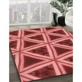 thumbnail image 3 of Ahgly Company Machine Washable Indoor Square Transitional Red Area Rugs, 7' Square, 3 of 7