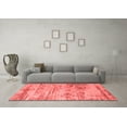 thumbnail image 3 of Ahgly Company Indoor Square Oriental Red Industrial Area Rugs, 3' Square, 3 of 4