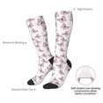 thumbnail image 4 of Balery Pink Butterflies (2) Calcetines novedosos Calcetines deportivos Calcetines hasta la rodilla Calcetines de algodón Calcetines originales y geniales, 4 of 6