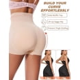 thumbnail image 3 of GAI YI Women's High Waist Tummy Control & Butt Lift Shapewear Boyshorts, 2-Pack Hip Enhancer Underwear, Breathable Comfort( Black+Skin XL), 3 of 7