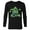 Black, variant on Marvel Incredible Hulk St. Patrick's Day Shamrock - Long Sleeve T-Shirt for Men - Customized-White