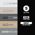 thumbnail image 2 of Sakura Gelly Roll Moonlight 06 Gel Pens - Fine Point Ink Pen for Journaling, Art, or Drawing - Gray Ink - Fine Line - 5 Pack, 2 of 6