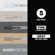 Sakura Gelly Roll Moonlight 06 Gel Pens - Fine Point Ink Pen for Journaling, Art, or Drawing - Gray Ink - Fine Line - 5 Pack