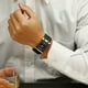 thumbnail image 5 of Reloj de cuarzo automático no mecánico con correa de acero cuadrada para hombre, reloj resistente al agua, 5 of 6