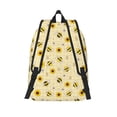 thumbnail image 2 of Lsque Sunflowers Bee Pattern Canvas Daypack, Durable Backpack, High-quality Versatile Backpack,Vintage Compact Backpack-Small, 2 of 6