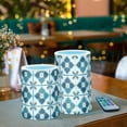 thumbnail image 3 of Yayeee Flameless Candles with Remote Flickering Battery Operated Multi Color Changing, Blue Mosaic Pattern, 3 of 7