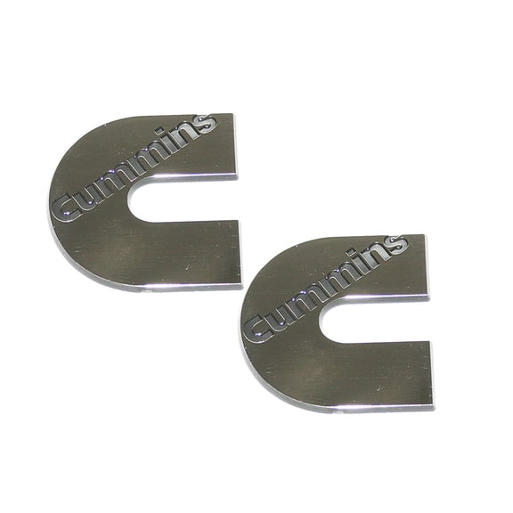 Cummins Diesel Corporate Logo Chrome Badge Emblem Decals - 2 Pack