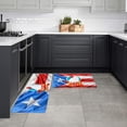 thumbnail image 4 of Kitchen Mat Rug Set of 2 Puerto Rico Flag Chicken Runner Rug Anti-Fatigue Comfort Memory Foam Standing Mat Non-Slip Floor Door Mat for Bathroom Bedroom 18x30in+18x48in, 4 of 6