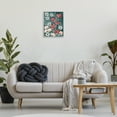 thumbnail image 3 of Stupell Industries Folksy Floral Pattern Botanical & Floral Painting Gray Framed Art Print Wall Art, 16 x 20, 3 of 10