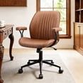 thumbnail image 1 of COOLHUT Mid-Modern Ergonomic Home Office Chair, Faux Suede Task Desk Chair with Removable Armrests, Accent Chair Designed Mid To High Backrest With Back Support, Swivel Rolling & Rocking Tilt, 1 of 11