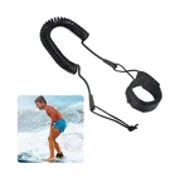 Surfing Leash Paddle Board Ankle Strap Cuff Cord Adjustable Sup Coiled Surfboard Leash Tpu Surf Leash Spring Leg Foot Rope For Flat & Open Water Stand
