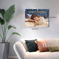 thumbnail image 4 of Give it to God and Go to Sleep Framed Canvas Wall Art, Christian Winter Night Canvas Print Inspirational Art for Bedroom Home Decor, Christmas Gift for Mom, Wife or Daughter, 4 of 8