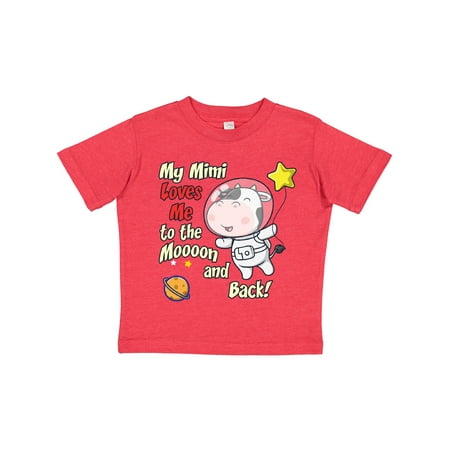 

Inktastic My Mimi Loves Me Cow Astronaut Gift Toddler Boy or Toddler Girl T-Shirt