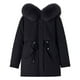 thumbnail image 1 of Chaquetas y abrigos casuales con capucha y manga larga para mujer, abrigo con bolsillo y cremallera, chaqueta larga de invierno de algodón con plumón y manga larga para mujer, 1 of 6