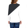 thumbnail image 6 of snilers Girls Long Sleeve Shirts Kids Color Block Crewneck Loose Fit Tunic Tops Summer Casual Basic Tee Shirt 3-14 Years, 6 of 7