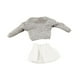 thumbnail image 5 of 1/12 Cabresco de la manga larga y falda de la falda del hombro del hombro para figuras de acción de 6 pulgadas Accesorios de ropa de muñeca BJD top gris, 5 of 8