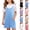 Light Blue, variant on Girls Summer Romper with Adjustable Straps, Sleeveless Loose Casual Jumpsuit Overalls Shorts Pants with Pockets (White, 9-10 Years)