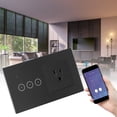 thumbnail image 4 of Wall Panel Switch, Energy Saving Quick Response 10A US Plug 95-250V/AC Switch Socket  For Office, 4 of 8