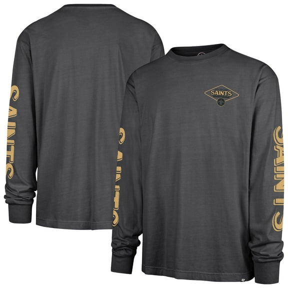 Men's '47 Black New Orleans Saints Cairn Ravine Foundation Long Sleeve T-Shirt