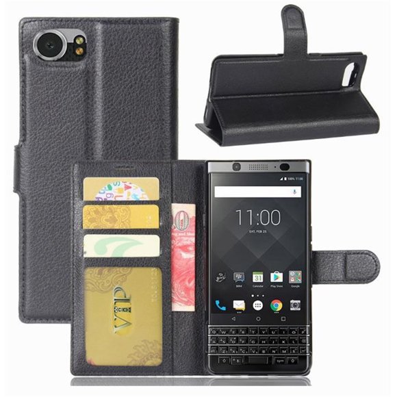 [PST] Blackberry KeyOne Key1 Case, Leather Magnetic Card Slot Wallet Folio Flip Case Cover