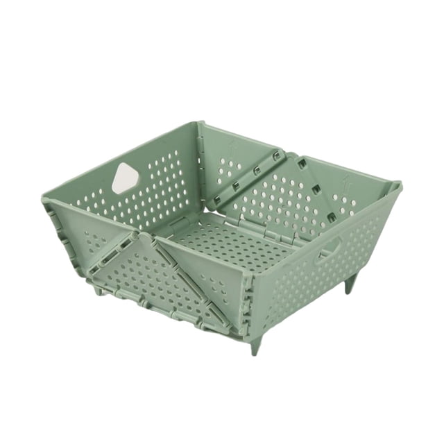 Yuarrent Cesta de cocina compacta para organización de encimeras. El gran espacio puede acomodar fácilmente muchos artículos. Cocina y Comedor verde