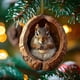thumbnail image 4 of Adornos navideños de animales, búhos, mapaches, colgantes para árbol de Navidad, impresión plana 2D, acrílicos, pequeños colgantes., 4 of 5