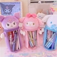 thumbnail image 2 of Kawaii Sanrio Melody Kuromi Peluche Muñeca Niñas Gran Capacidad Pluma Titular De Dibujos Animados Transparente Anime Plushie Estuche, 2 of 4