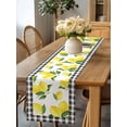 thumbnail image 4 of Burlap Table Runner 48 Inches Long, Summer Fruit Lemons Non-Slip Kitchen Table Runners for Dining Room Everyday Use Party Table Decorations Geometric Black White Plaid, 4 of 9