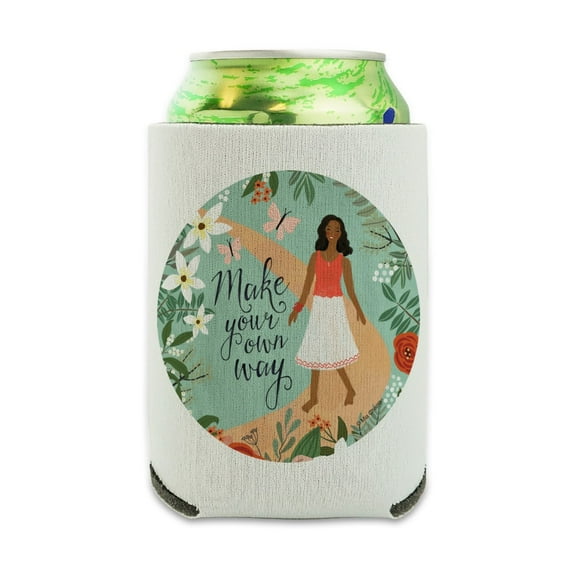 Make Your Own Way Inspirational Can Cooler - Drink Sleeve Hugger Collapsible Insulator - Beverage Insulated Holder