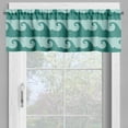 thumbnail image 2 of Ambesonne Nautical Window Valance, Swirling Ocean Waves Flow, 54" X 18", Teal and Pale Seafoam, 2 of 5