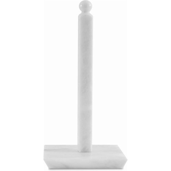 Radicaln White Marble Paper Towel Holder 12.5" Stone Paper Towel Organizer for Countertop Storage, Appartment Essentials, Sleek Freestanding Toilet Paper Roll Holder for Bathroom and Home Décor