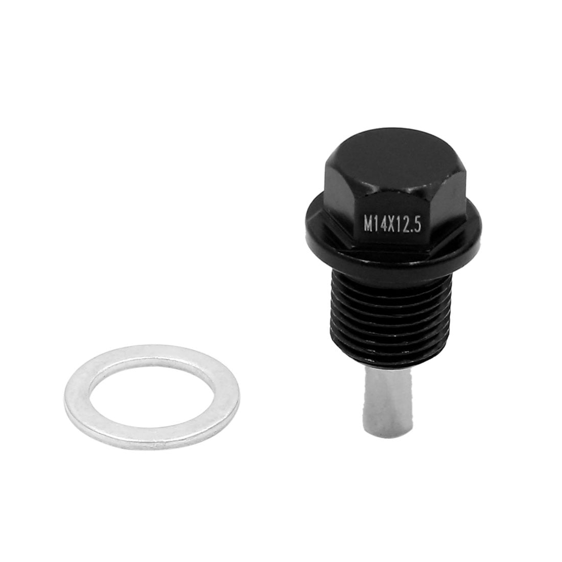 M14 x 1.25mm Thread Black Auto Car Oil Pan Drain Bolt Kit w