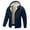 Navy, variant on Kixjoy Fleece Lined Jacket Mens Oversized Zip Up Fleece Lined Jacket Casual Thicken Winter Hooded Coat Soft Warm Relaxed Fit Men's Clothing with Pockets, Gray L
