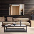thumbnail image 4 of Tyler Dillon Handcrafted Black & Brass Metal Framed Mirror, 4 of 11
