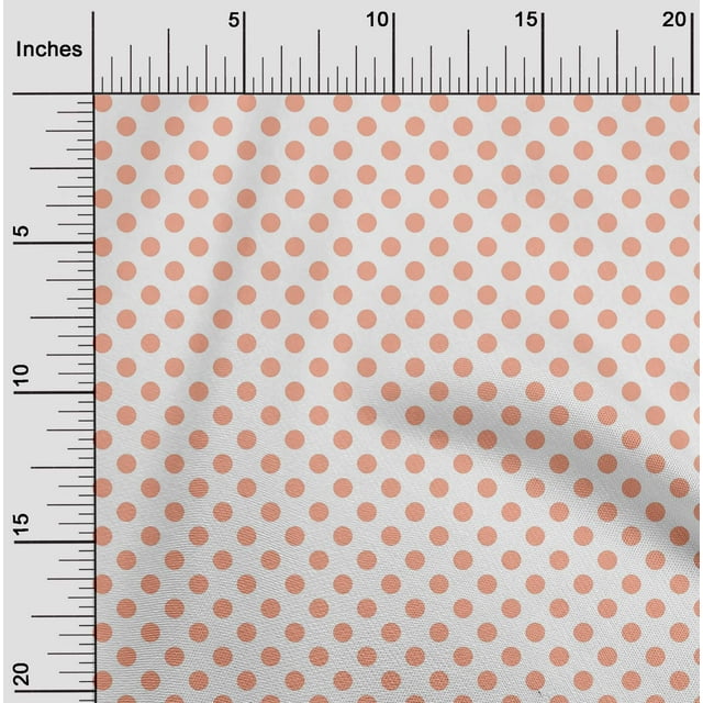 oneOone Viscose Chiffon Fabric Polka Dots Printed Craft Fabric BTY 42 Inch Wide