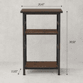 thumbnail image 7 of 5-10 Gallon Aquarium Stand 3 Tier Fish Tank With Stormetal Frame Reptile Turtle For Home Office 20.47" X 11.02" 30.52" Black, 7 of 7