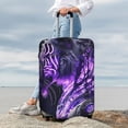 thumbnail image 7 of Hirioo Purple Pattern White Tiger for Elasticity Suitcase Cover (No luggage Included) Durable Luggage Protector Fits 18-32 Inch Luggage-Medium, 7 of 7